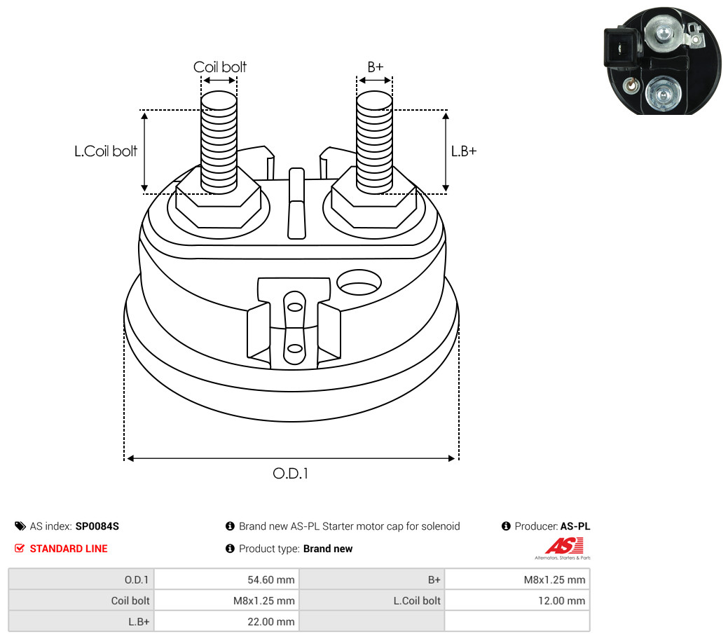 AS-PL Reparatursatz, Starter Universal SP0084S Image