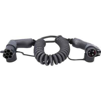 KS TOOLS efuturo Spiralladekabel Typ 2 auf 1 Stecker Ladekabel, Elektrofahrzeug 230V 117.7310 Image