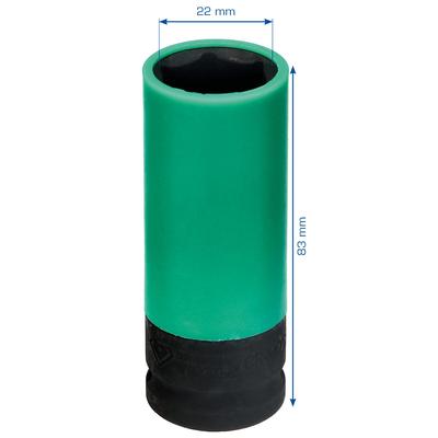 Brilliant Tools 1/2' Alu-Felgen-Kraft-Stecknuss, 22 mm Felgen-Demontagewerkzeug BT691009 Image