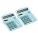 Uxcell Desk Calculator 12 Digits Large LCD Display Home Office Electronic Calculator Blue 2 Pack