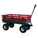 Millside Industries 04220 20 in. x 38 in. Plastic Deck Wagon with 4 in. x 10 in. Tires - Green