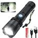 Flashlight 100000 lumen USB rechargeable XHP70.2 Flashlight High lumen LED flashlight Powerful Tactical flashlight 5 modes for emergency camping home (includes 26650 high capacity battery)