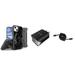 Accessories Bundle for iPhone 14 Plus Case - Heavy Duty Rugged Protector Cover (Black Marble) Belt Holster Clip UL Listed Dual Wall Charger Retractable USB Type-C to Lightning Cable