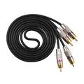 2RCA to 2RCA Stereo Audio Cable Connector Male to Male Professional Cord Adapter for Computer HDTV Gaming Consoles Speaker Home Audio 1.5m