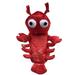 Worallymy Lobster Dog Costume Pet Halloween Cosplay Dress Puppy Hoodie Warm Outfits Clothes for Autumn Winter Small Dog Clothing