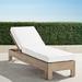 St. Kitts Chaise Lounge in Weathered Teak with Cushions - Salta Palm Dune, Standard - Frontgate