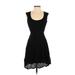 Mystic Casual Dress - A-Line: Black Damask Dresses - Women's Size Small