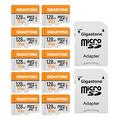 Gigastone 128GB 10-Pack Micro SD Card, 4K Video Pro, GoPro, Surveillance, Security Camera, Action Camera, Drone, 95MB/s MicoSDXC Memory Card UHS-I V30 Class 10, with 2 Adapters