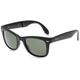 Ray-Ban RB4105 Wayfarer Folding Sunglasses 54mm, Black/Crystal green Classic , 54 mm