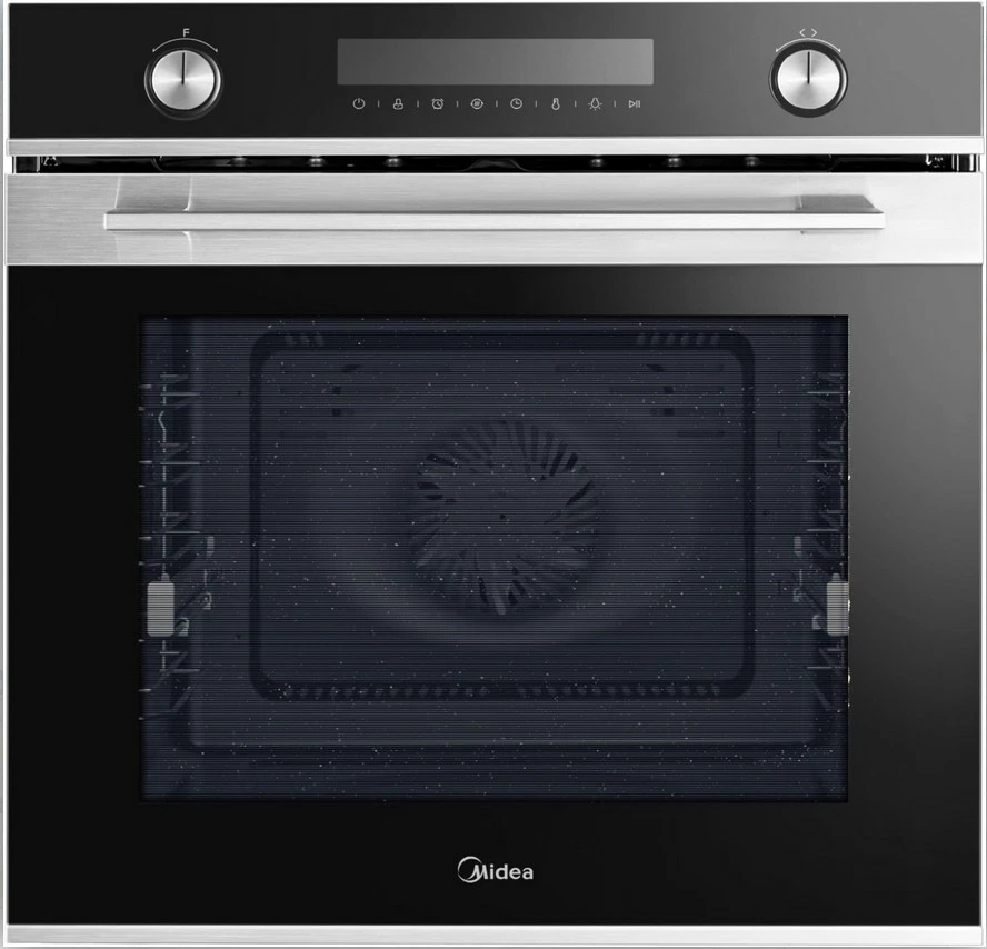 Midea Einbau-Backofen 7NP30E0IX schwarz 72 l, Pyrolytische Selbstreinigung Image