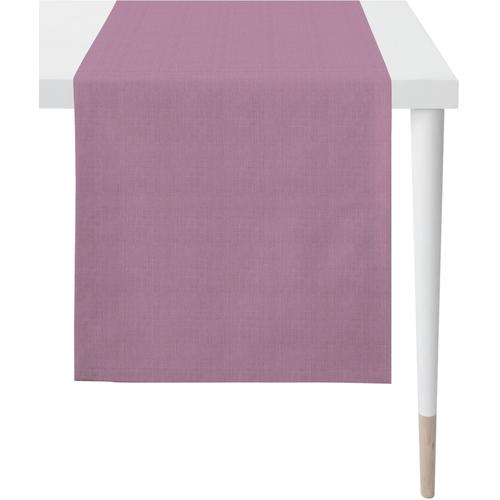 „Tischläufer APELT „“Arizona, Uni-Basic““ Tischdecken Gr. B/L: 44 cm x 140 cm, 1 St., lila Tischläufer Leinenoptik“