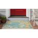 White 36 x 24 x 0.375 in Area Rug - DBK Transitional Rugs Frontporch Octopus Indoor/Outdoor Rug Aqua 2' X 3' | 36 H x 24 W x 0.375 D in | Wayfair