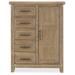 Evolur Solid Wood 1 - Door Accent Cabinet Wood in Brown | 50 H x 18 W x 40 D in | Wayfair 948-BRW