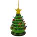 Northlight Seasonal 5" Battery-Operated LED Retro Christmas Tree Ornament Ceramic/Porcelain in Green | 5 H x 3.5 W x 3.5 D in | Wayfair