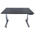 Inbox Zero Height Adjustable Standing Desk Wood/Metal in Gray | 45.3 H x 30 W in | Wayfair B3E04A278E144D3896BAF8E24D9BACFD