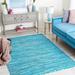 Blue 72 x 72 x 0.25 in Area Rug - Bungalow Rose Square Abstract Handmade Braided 6' x 6' Indoor/Outdoor Area Rug in | Wayfair