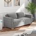 Latitude Run® Amyris 77.1" Velvet Square Arm Sleeper Sofa Bed w/ Reversible Cushions Velvet in Blue | 29.9 H x 77.1 W x 27.5 D in | Wayfair