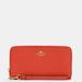 Coach Bags | Authentic Coach Zip Around Credit Card Wallet Wristlet Mango Strap Clutch | Color: Gold/Orange | Size: Os