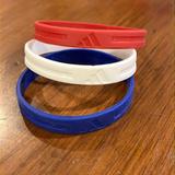 Adidas Accessories | Adidas Baller Id Bands Wristbands New Red White Blue Mvp From 2004 Adult Sized | Color: Blue/Red | Size: Os