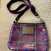 Coach Bags | Coach Poppy Sequined Plaid Crossbody Bag | Color: Pink/Purple | Size: 7” X 10” Approx