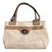 Coach Bags | Coach F16531 Penelope Lvory Leather Brown Snakeskin Carryall Tote Bag | Color: Brown/Cream | Size: Os