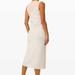 Lululemon Athletica Dresses | Lululemon La Midi Dress Cafe Au Lait/Heather Cashew | Color: Cream/White | Size: 4