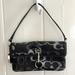 Coach Bags | Coach Madison Lurex Flap Clutch In Silver/Black | Color: Black/Silver | Size: Os