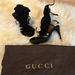 Gucci Shoes | Gucci Becky Gladiator Fringe Sandal. Black Suede | Color: Black | Size: 6.5