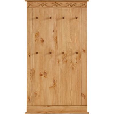 Garderobenpaneel HOME AFFAIRE "Indra", beige (natur), Garderobenpaneele, aus massiver Kiefer, FSC, 8 Haken, dezentes Ornament Image
