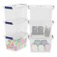 Lesbye 6-Pack 12 L Plastic Storage Boxes with Lid, Clear Storage Latch Bin