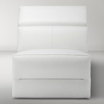 Verona Reclining Leather Sectional Armless Chair - No Power
