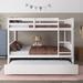 Ficco Full over Full Solid Wood Bunk Bed by Harriet Bee Wood in White | 59.88 H x 57 W x 79.5 D in | Wayfair 26BB861EF6E74B34B4718352DBBE3F2F