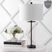 Everly Quinn Metal Table Lamp Metal/Fabric in White | 29.25 H x 15 W x 15 D in | Wayfair 7D9AB912CB29404791712065E9ECB5F7