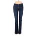 J Brand Jeans - Mid/Reg Rise Boot Cut Boot Cut: Blue Bottoms - Women's Size 27 - Dark Wash