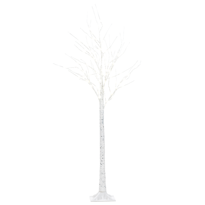 Outdoor LED Weihnachtsbeleuchtung Weiß Metall 160 cm in Baumform mit Stromanschluss zum Aufstellen für Außen Deko Advent