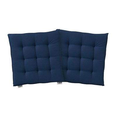 Sitzkissen TOM TAILOR HOME "Dove", blau (royalblau, unifarben), B:40cm L:40cm, Baumwolle, Dekokissen_Sitzkissen_Kissenhüllen, TOM TAILOR unifarbenes, abgestepptes Sitzkisssen DOVE, 2er Pack Image