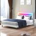 Mixoy Platform Bed Frame with Smart RGB LED Light Strip |Bed Frame with Adjustable Headboard | Compatible with Alexa & App