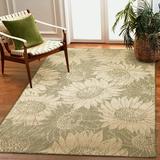 Liora Manne Carmel Sunflower Field Indoor Outdoor Area Rug Green