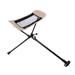 Portable Folding Chair Footrest Moon Chair Lounger Extendable Aluminum Alloy Non Slip Adjustable Foot Rest for Camping Outdoor Hiking Picnic beige