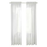 Window White Sheer Curtains 90 Inches Long 2 Panels Sheer White Curtains Clear Curtains Basic Rod Pocket Panel