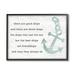 Stupell Industries Inspirational Friendship Quote Boat Ship Anchor Silhouette Graphic Art Black Framed Art Print Wall Art Design by Daphne Polselli