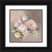 Purinton Julia 20x20 Black Ornate Wood Framed with Double Matting Museum Art Print Titled - Pale Floral Spray I