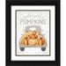 Lettered and Lined 19x24 Black Ornate Wood Framed with Double Matting Museum Art Print Titled - Freshly Picked Pumpkins