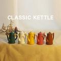 Xyer Miniature Teapot Bright Color Birthday Gift Exquisite Dollhouse Mini Tea Kettle for Children White