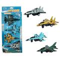 4PCS Birthday Gift Mini Gifts Traffic Classic Fighter Plane Toys Pull Back Plane Toy Vehicles Airplane Toy B