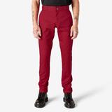 Dickies Men's Skinny Fit Double Knee Work Pants - English Red Size 34 X 32 (WP811)