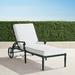 Carlisle Chaise Lounge with Cushions in Onyx Finish - Resort Stripe Glacier, Standard - Frontgate