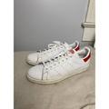 Adidas Shoes | Men's Adidas Stan Smith Tennis Shoe Size 10 White Leather Red Accent Sneaker | Color: White | Size: 10