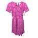 Lularoe Dresses | Lularoe Amelia Fushia Floral Embossed Pattern Fit And Flare Dress | Color: Pink/Purple | Size: Xs