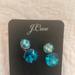 J. Crew Jewelry | J Crew Fashion Earrings, Perfect For The Holidays One Pair With Sticker Tag | Color: Blue | Size: 1.2 Inches
